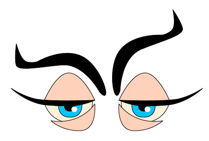 evil cartoon eyes